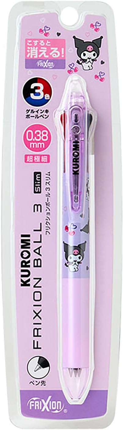 Caneta Frixion Ball 3 Slim 0,38 mm 3 Cores - Personagens Sanrio