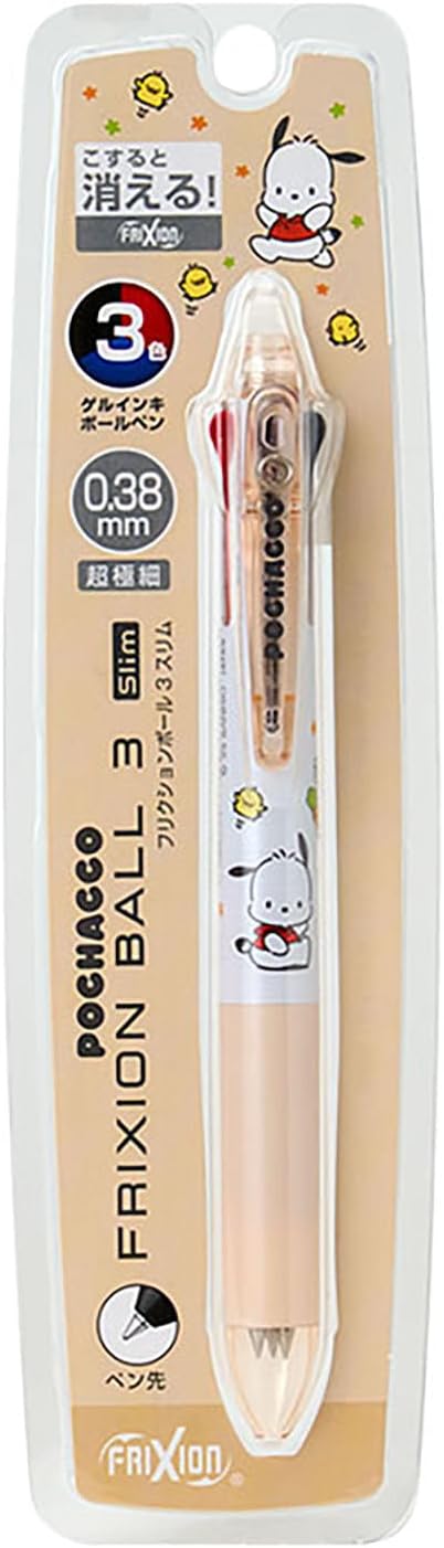 Caneta Frixion Ball 3 Slim 0,38 mm 3 Cores - Personagens Sanrio