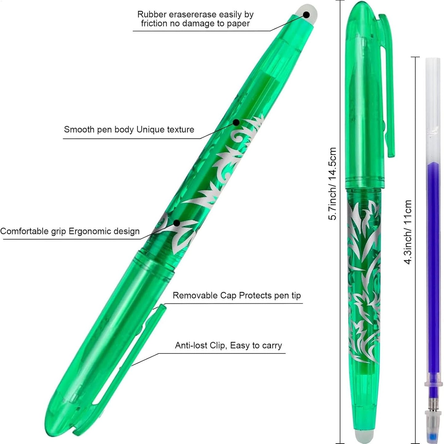 Caneta Gel Esferográfica Pilot FriXion 0.5mm Apagável