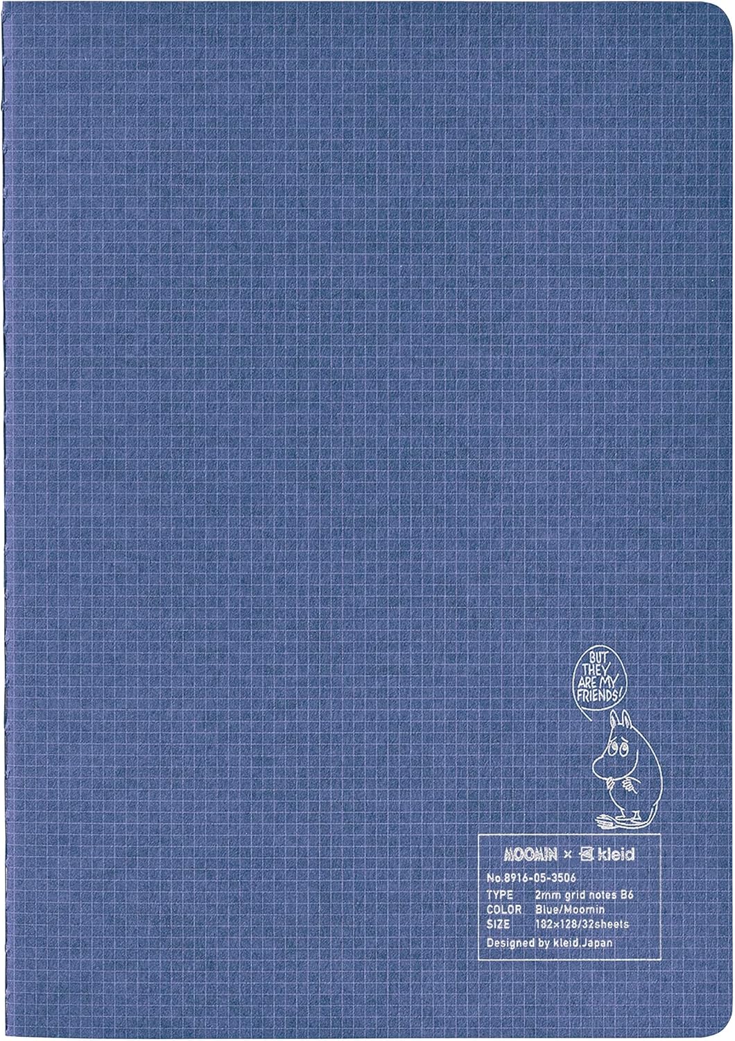 Notebook Colaboração MOOMIN x kleid Folhas Quadriculadas (2 mm) Grid