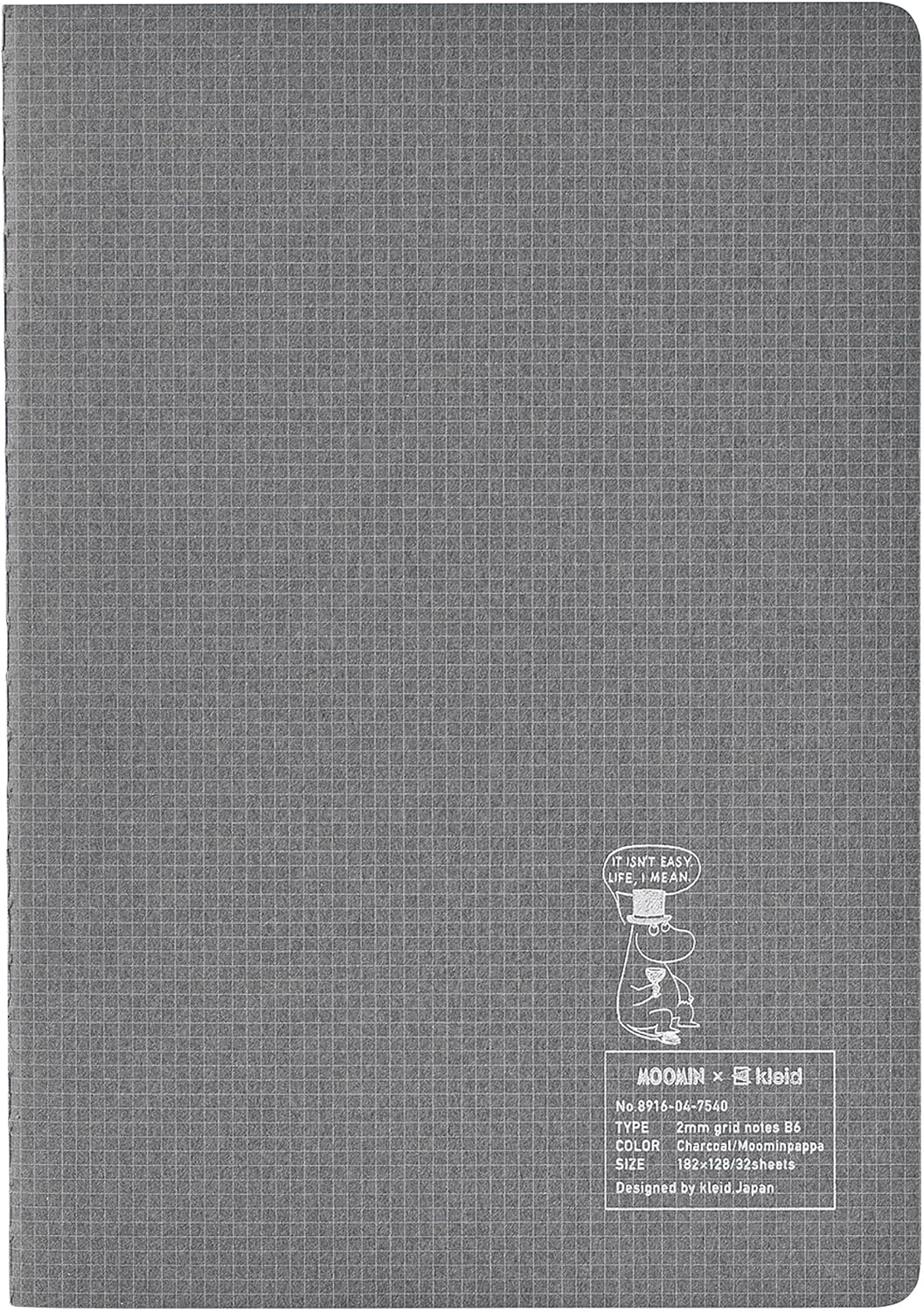 Notebook Colaboração MOOMIN x kleid Folhas Quadriculadas (2 mm) Grid