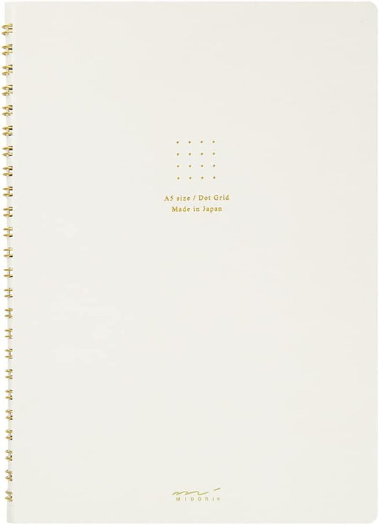 Midori Notebook Pontilhado Argolado A5 Bullet Journal