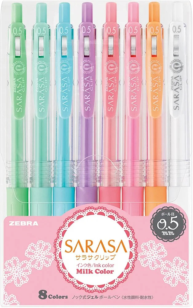Zebra Gell Ball Pen Sarasara Clip Milk