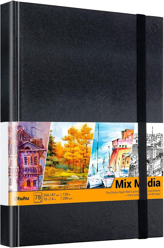 Ohuhu Sketchbook 200gsm 254x187mm 156 Pages Mixed Media
