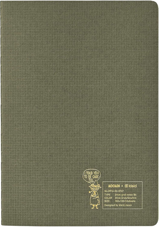 Notebook Colaboração MOOMIN x kleid Folhas Quadriculadas (2 mm) Grid